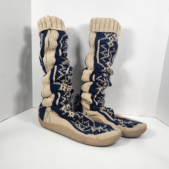 Gypsyz sweater boots size 10 blue and cream - Picture 2 of 7
